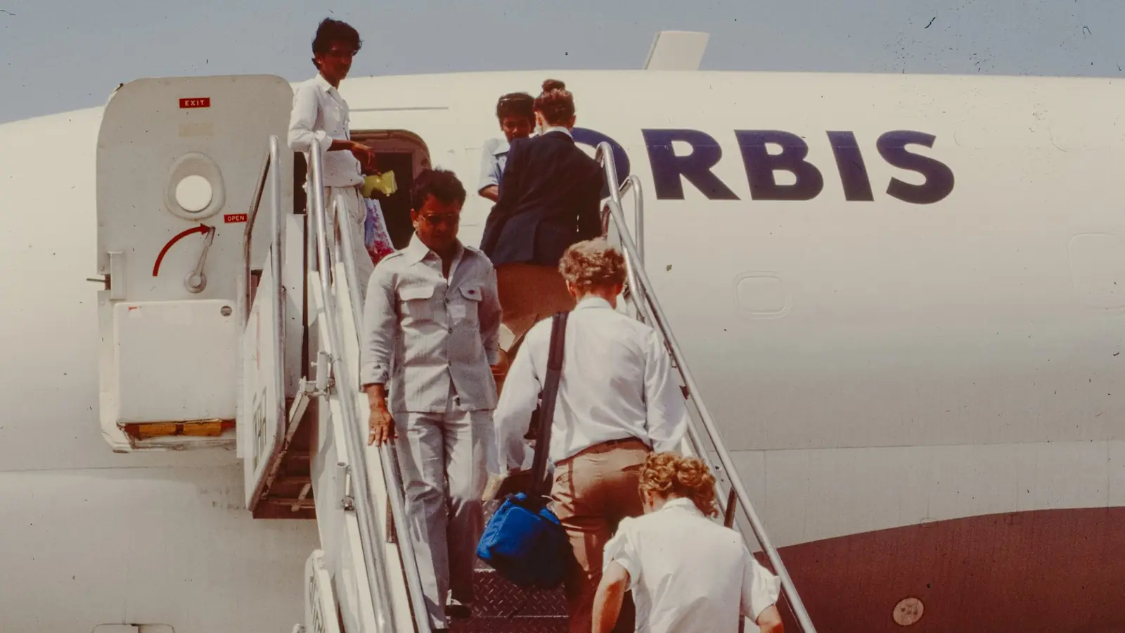 Boarding a plane