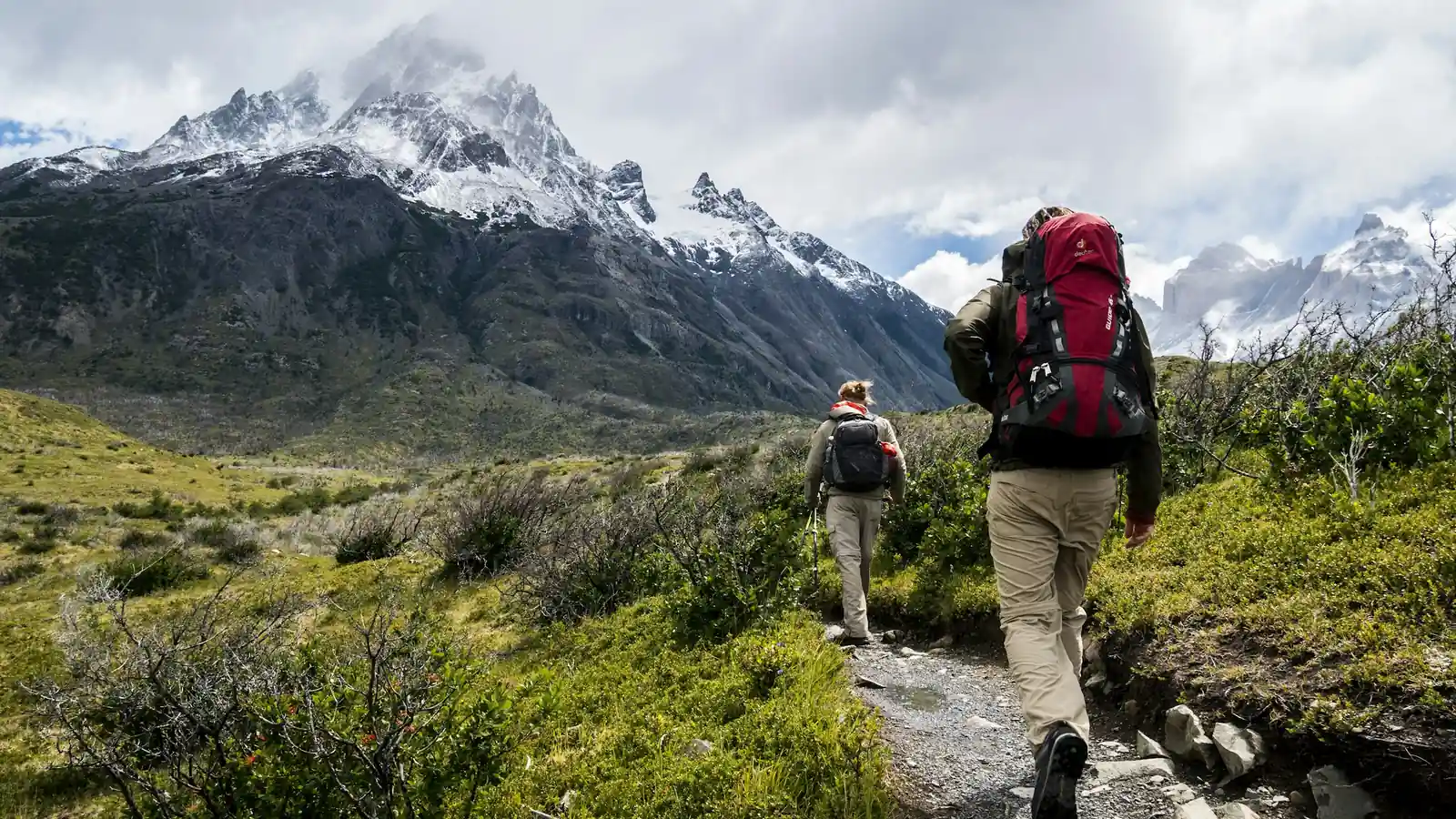 Hikers on a trail